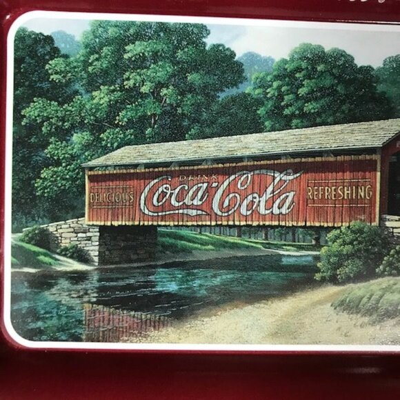 NWOT Set of 2 Vintage Coca-Cola Small Nostalgia Mailboxes + Bridge Tins - Picture 3 of 12